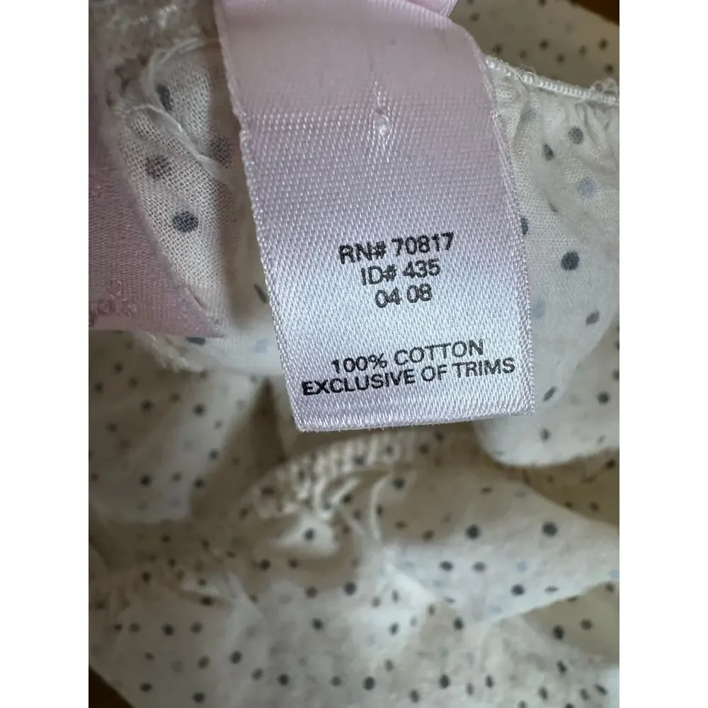 Victoria’s Secret Angels Polka Dot Lace Trim Low Rise Pajama Shorts Size Medium
